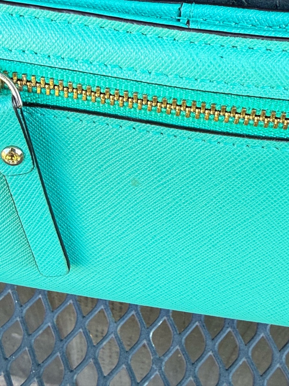 kate spade Turquoise Saffiano Leather “Stacy” bifold wallet - Picture 5 of 7